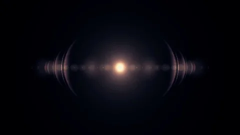 Symmetrical explosion flash lights optical lens flares transition shiny Stock Footage 84928975