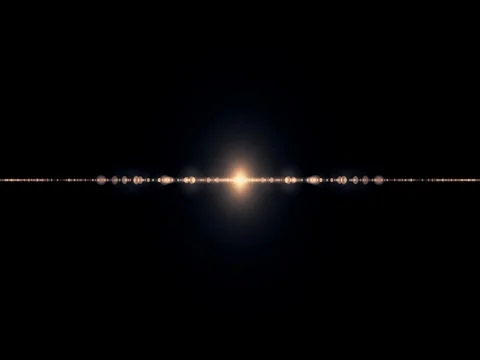 Symmetrical explosion flash lights optical lens flares transition shiny Stock Footage 84929326