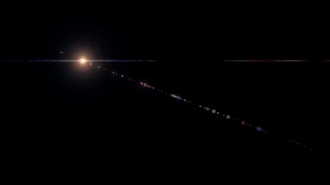 Symmetrical explosion flash lights optical lens flares transition shiny Stock Footage 84930015