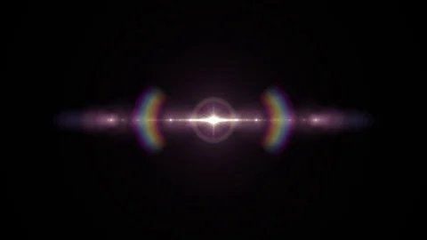 Symmetrical explosion flash lights optical lens flares transition shiny Video stock 85413026