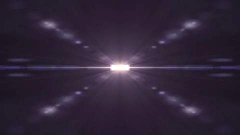 Symmetrical explosion flash lights optical lens flares transition shiny Stock Footage 85414445