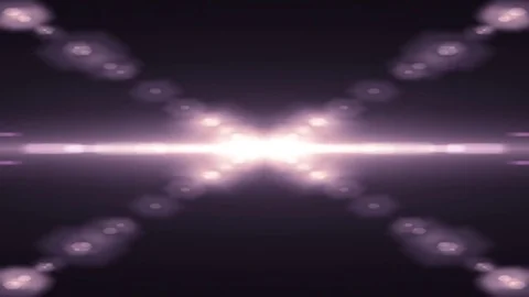 Symmetrical explosion flash lights optical lens flares transition shiny Stock Footage 85417963
