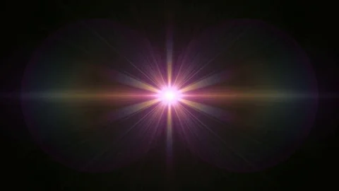Symmetrical explosion flash lights optical lens flares transition shiny Stock Footage 85418757