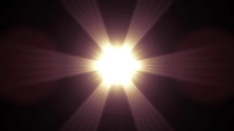 Symmetrical explosion flash lights optical lens flares transition shiny Stock Footage 85419139