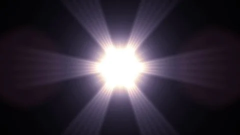 Symmetrical explosion flash lights optical lens flares transition shiny Stock Footage 85419287