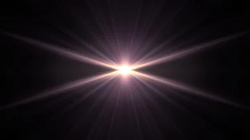Symmetrical explosion flash lights optical lens flares transition shiny Video stock 85520031