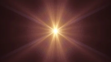 Symmetrical explosion flash lights optical lens flares transition shiny Stock Footage 85522354