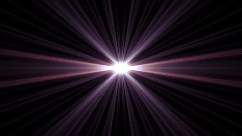 Symmetrical explosion flash lights optical lens flares transition shiny Stock Footage 85525951
