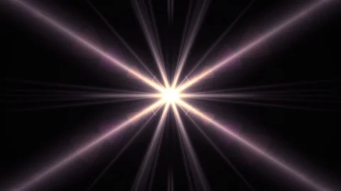Symmetrical explosion flash lights optical lens flares transition shiny Video stock 85686241