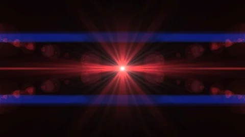 Symmetrical explosion flash lights optical lens flares transition shiny Stock Footage 85686325