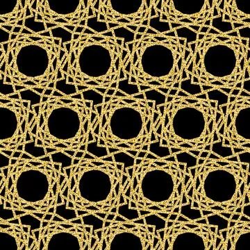Symmetrical festive sparkling seamless pattern, arabic perfect design for tex Stock Illustration
