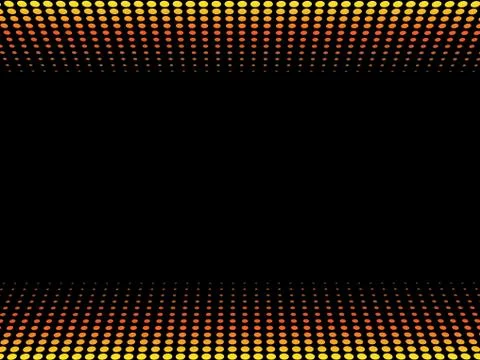 Symmetrical  fire halftone vector background with black copy space. Stock Illustration