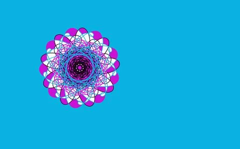 Symmetrical Floral‑Like Digital Pattern Stock Illustration