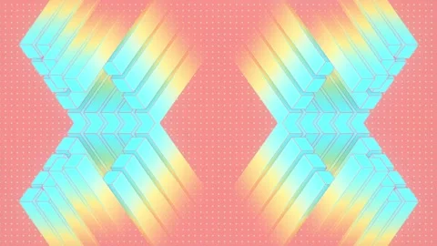 Symmetrical geometric background. 3d rendering loop animation HD Stock Footage 248413995