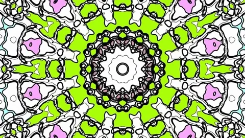 Symmetrical Geometric Digital Art Video stock 333077022