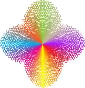 Symmetrical geometric formation Stock Illustration