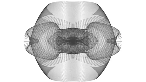 Symmetrical geometric grid patterns. Stock Footage 147393095