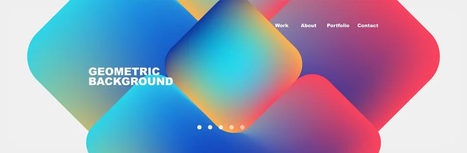 Symmetrical geometric pattern with colorful rectangles on Azure background 库存插图
