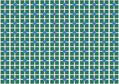 Symmetrical geometric pattern featuring a grid of deep emerald-green Illustrazione stock