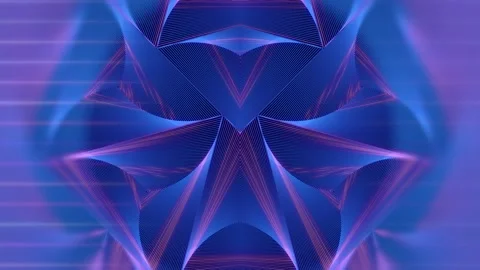 Symmetrical geometric pattern of pink stripes. 3d rendering loop animation 4K Video stock 278379848