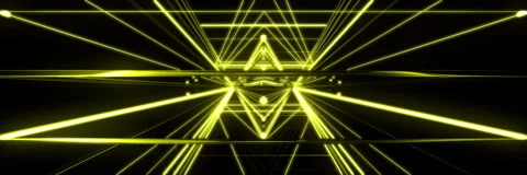 Symmetrical Glowing Triangle Lines Perspective VJ Loop Stock Footage 340979091