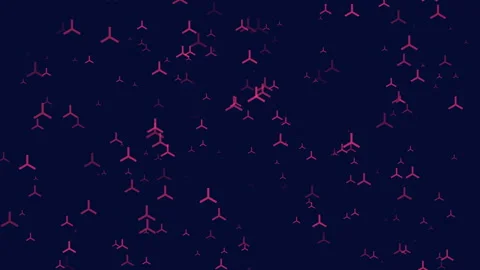 Symmetrical golden arrow zigzag pattern on dark blue Stock Footage 285682713