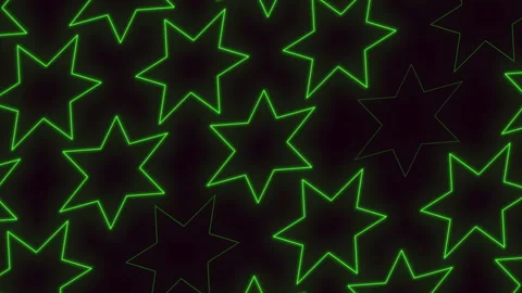 Symmetrical green star pattern on black background futuristic cosmic design Stock-Footage 311609739