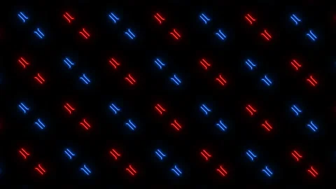Symmetrical grid of blue and red zigzag lines Vídeo Stock 278070907