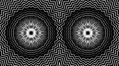 Symmetrical guilloche background with layered sharp shapes and zigzag lines Stock Illustration