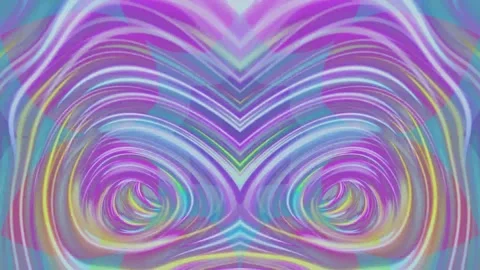 Symmetrical heart-shaped abstract pattern in pastel colors a and video Stock-Footage 335273102