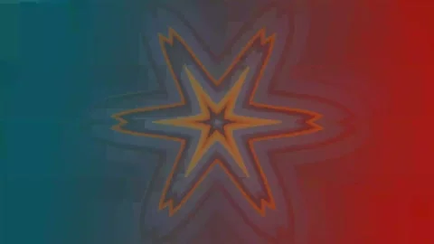 Symmetrical hexagonal star fractal background with gradient colors a mesmerizing Stock Footage 334907802