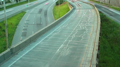 Symmetrical Highway Traffic Stock Footage 53343005