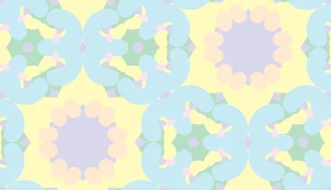 Symmetrical Kaleidoscope Pattern Stock Illustration