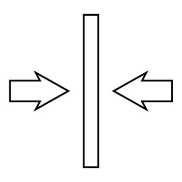 Symmetrical layout image Designation on the wallpaper symbol icon outline bla Stock Illustration