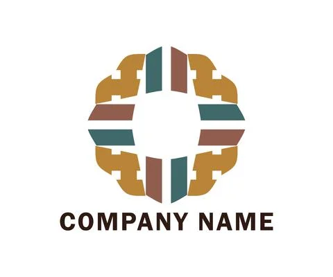 Symmetrical logo Illustrazione stock