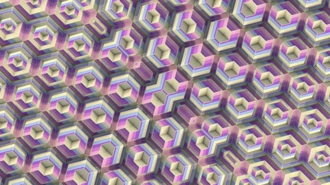 Symmetrical loop animation of changing cubic structures. 3d rendering 4K Vídeo Stock 316222400
