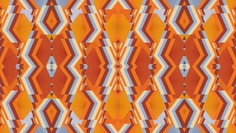 Symmetrical loop animation of a group of geometric shapes. 3d rendering 4K Stock Footage 255558880