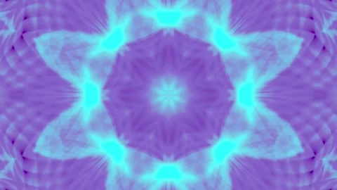 Symmetrical loop animation in the shape of a pink and purple star. 3d rendering Stock Footage 292804228