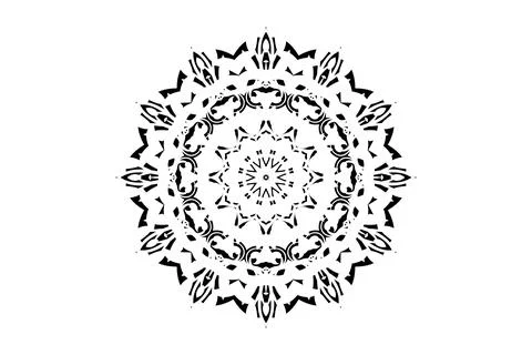 Symmetrical Mandala Design Floral Pattern Star Center Stock Illustration