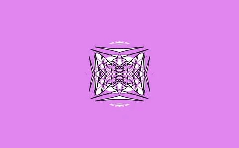 Symmetrical mandala design on purple background Stock Illustration