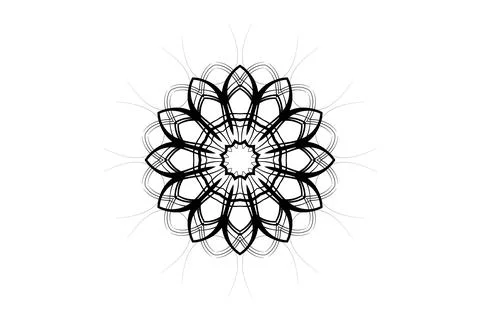 Symmetrical Mandala Eight Arm Creature Composition Illustration