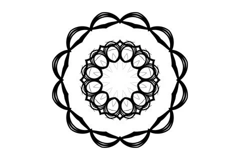 Symmetrical Mandala Geometric Circular Pattern Stock-Illustration