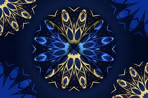 Symmetrical Mandala Pattern With Geometric Floral And Kaleidoscope Elements Иллюстрация