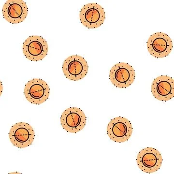 Symmetrical mole vector seamless pattern Illustrazione stock