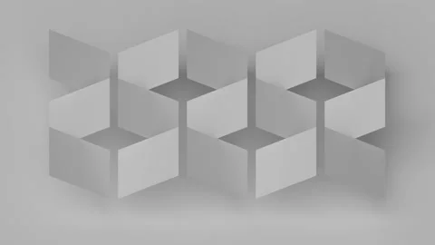 Symmetrical movement of three-dimensional tiles on a gray background Vídeos de archivo 162706922