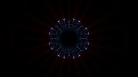Symmetrical neon lights motion graphics overlay animation background loop new Stock Footage 89903525