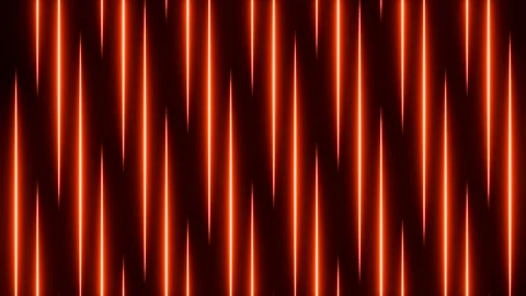 Symmetrical neon line pattern, illuminated in orange. Stock Footage 288450911