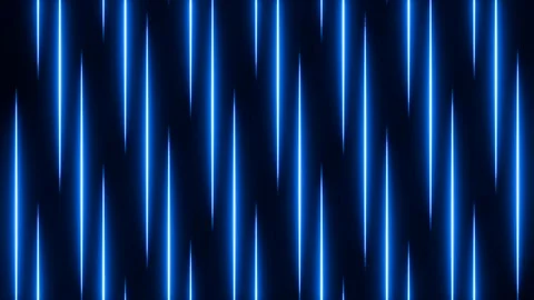 Symmetrical neon line pattern, illuminated in blue. Stock Footage 291869519