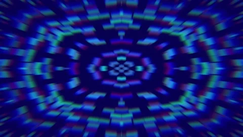 A symmetrical neon tunnel pattern Vidéo 327827615