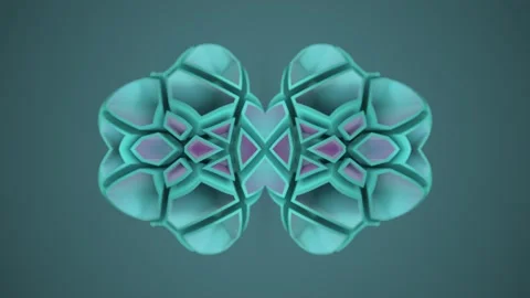 Symmetrical object with a fancy gradient. i3d rendering loop animation HD Stock Footage 239746395
